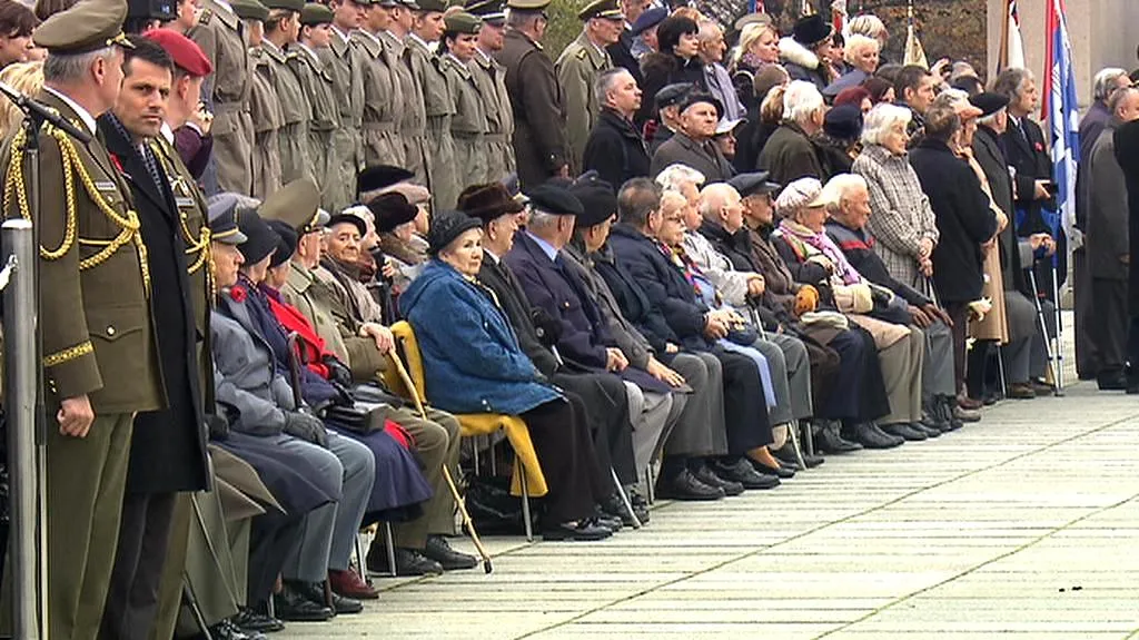 Připomínka Dne veteránů na pražském Vítkově