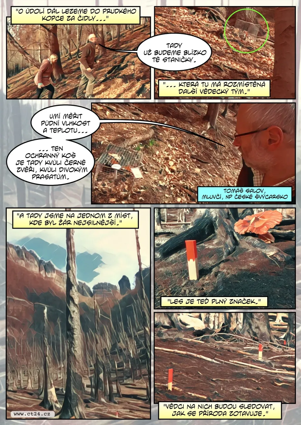 Výzkum na spáleništi v Českém Švýcarsku