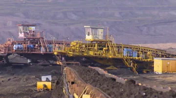 Těžba hnědého uhlí