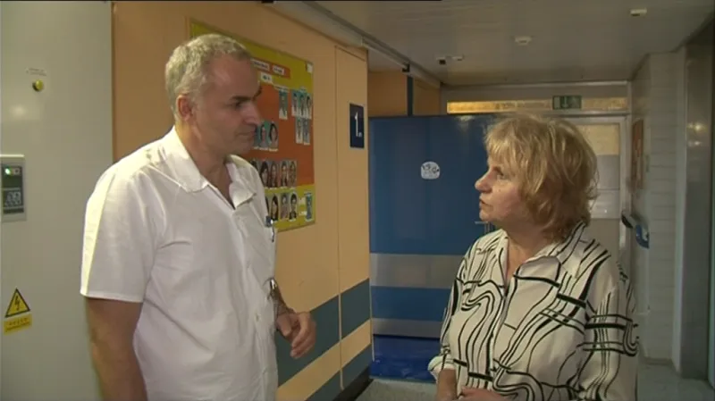 Pacientka se svým operatérem