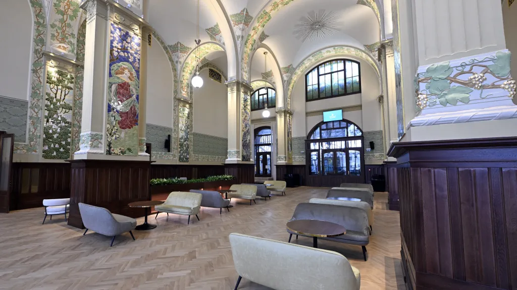 Zrekonstruované prostory historické Fantovy budovy na hlavním nádraží, 2. prosince 2023