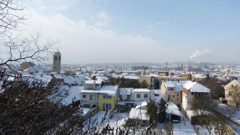 Brno-Židenice s dominantou kostela