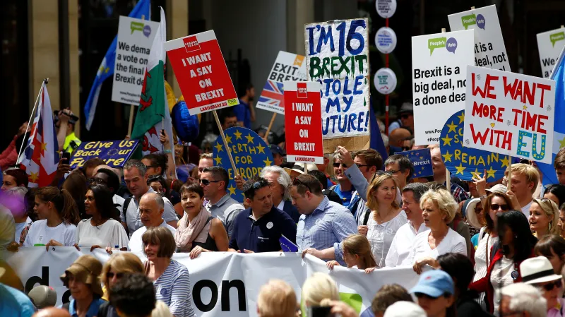 Demonstrace za nové referendum o brexitu