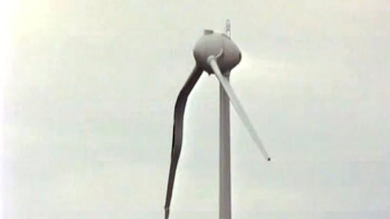 Turbínu větrné elektrárny údajně poškodilo UFO