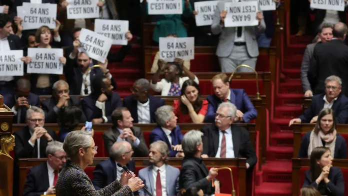 Odpor proti francouzské reformě penzí v Národním shromáždění