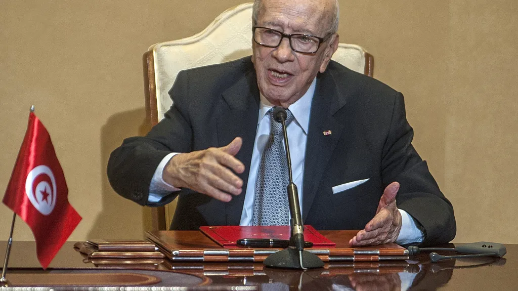 Tuniský prezident Kaíd Sibsí