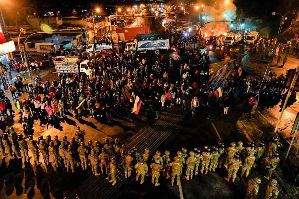 Protivládní demonstrace v Ekvádoru