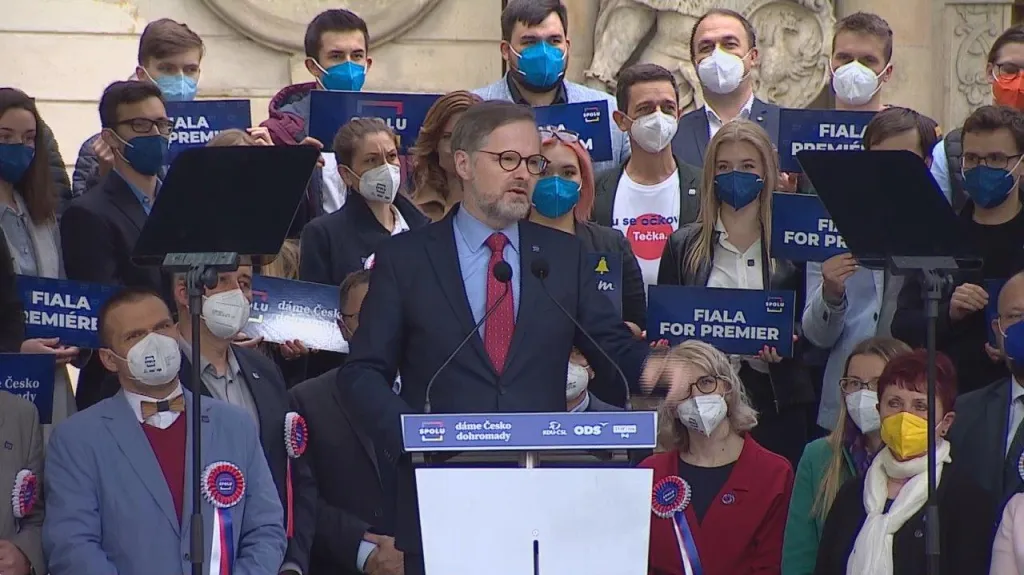 Petr Fiala hovořil na zahájení předvolební kampaně koalice Spolu