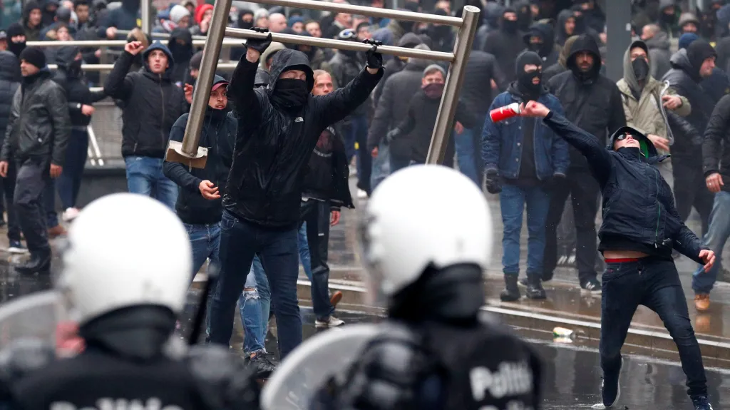 Bruselské protesty proti migračnímu paktu OSN
