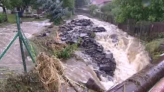 Sobotní záplavy v Novém Oldřichově