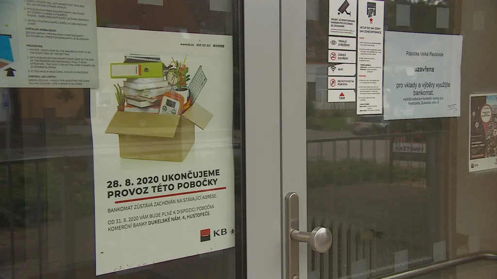 Ukončení provozu pobočky banky