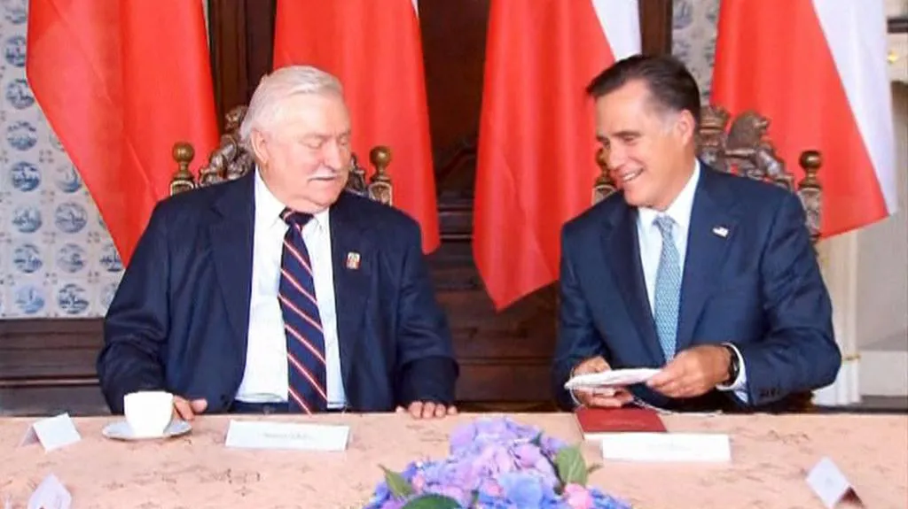 Lech Walesa a Mitt Romney