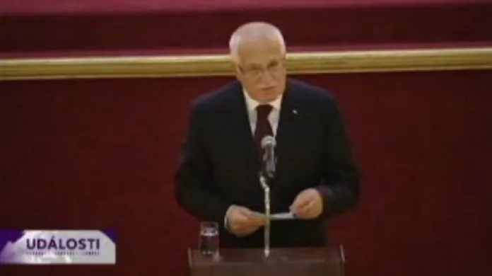 Projev českého prezidenta Václava Klause
