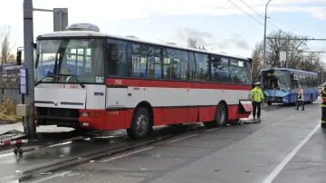 Nehoda autobusů v Brně