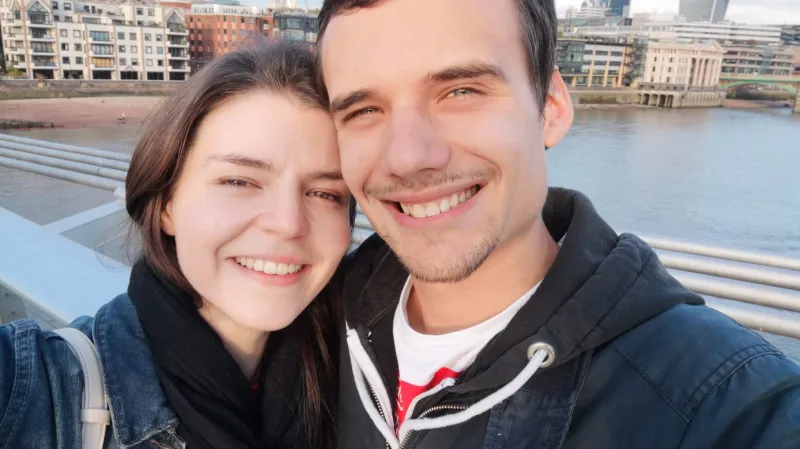 Julie Rahierová s přítelem Nathanem