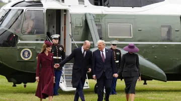Přivítání amerického prezident Donalda Trumpa britskou královskou rodinou na hradě Windsor