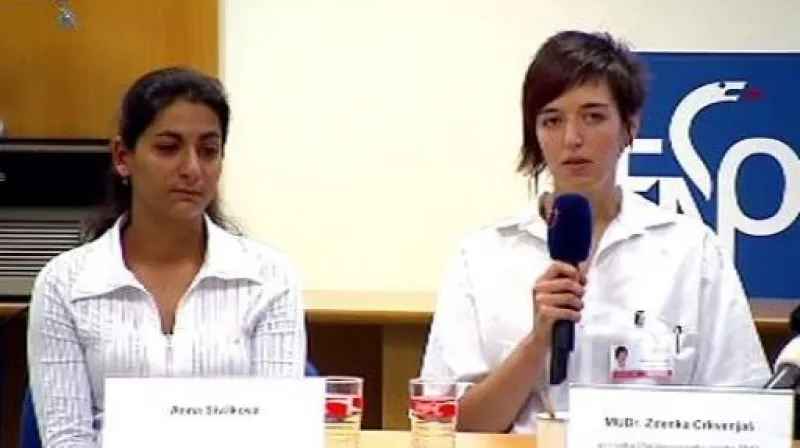 Tisková konference ostravské nemocnice ke stavu Natálky
