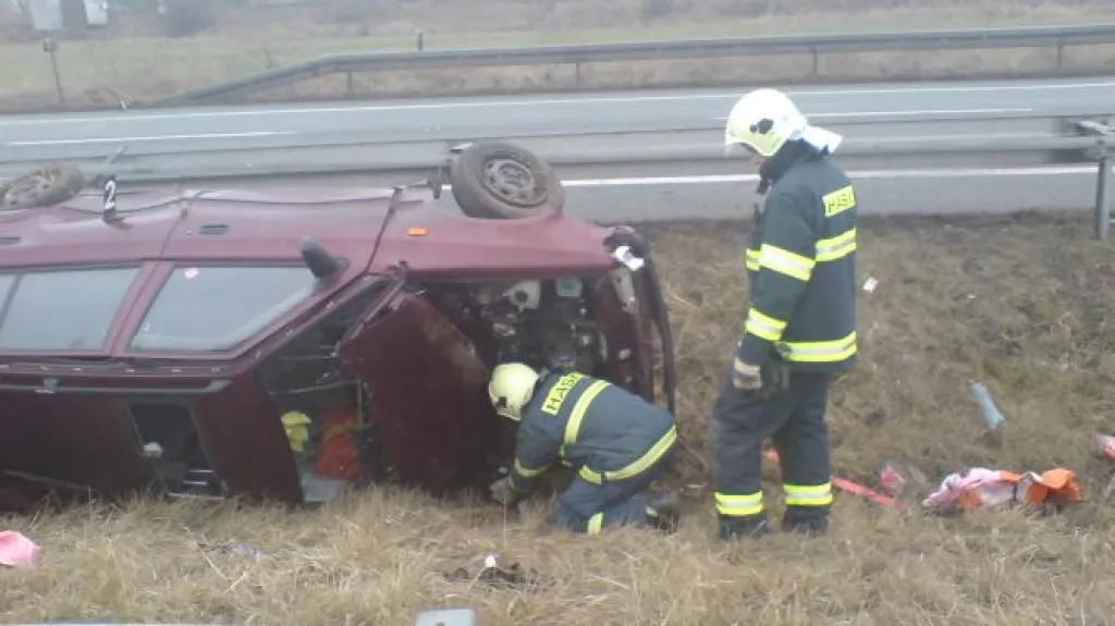 Hasiči u dopravní nehody