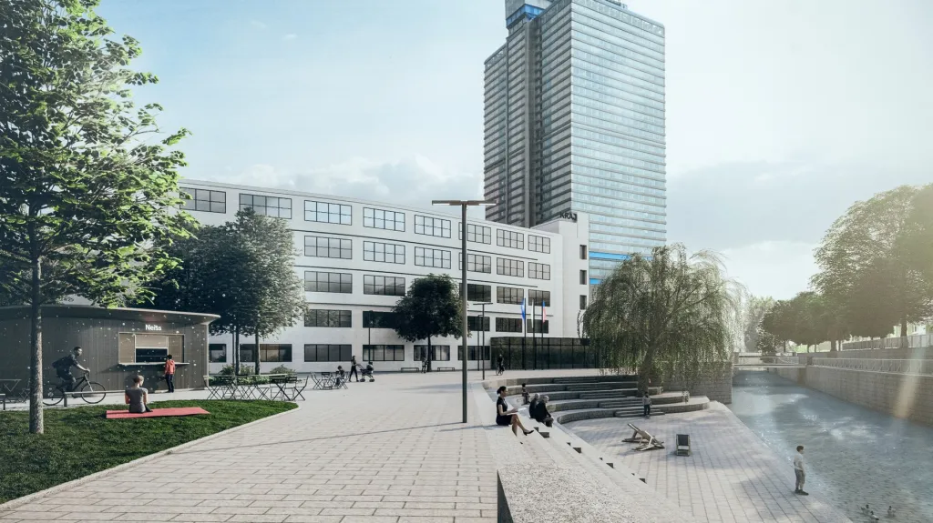 Vizualizace liberecké náplavky a rekultivace prostoru kolem krajského úřadu