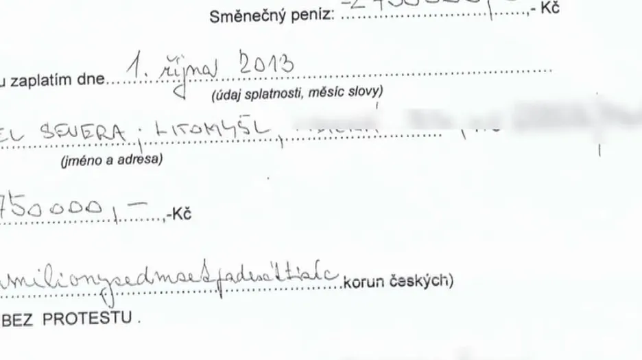 Směnka mezi Pavlem Severou a Zdeňkem Švecem