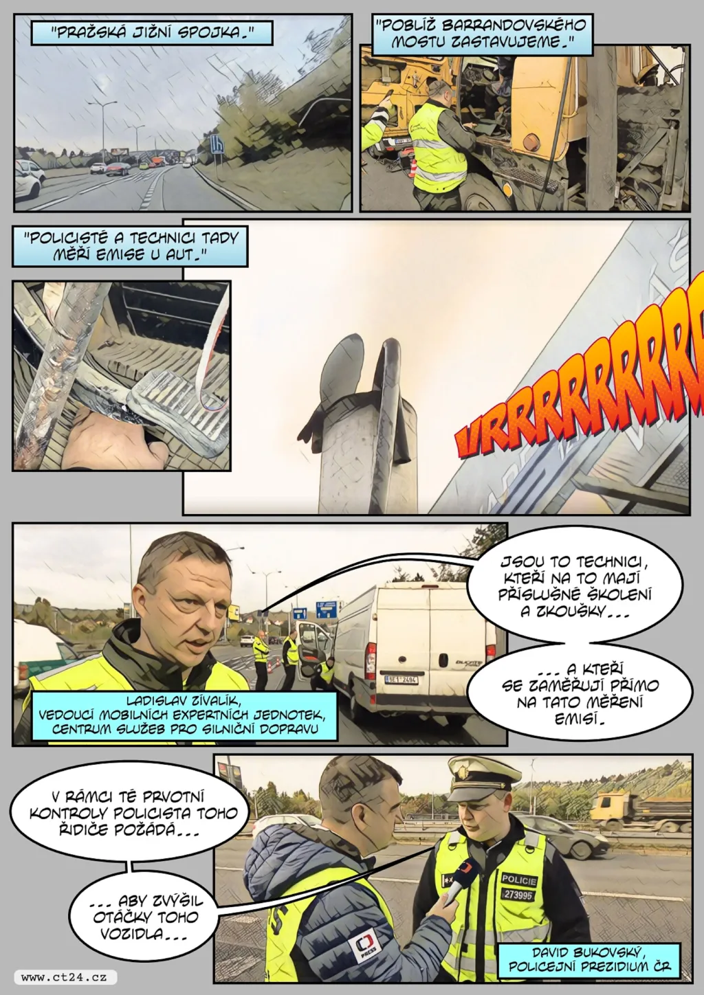 Policisté prověřovali emise automobilů