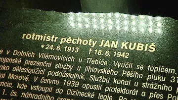 Pamětní deska Jana Kubiše