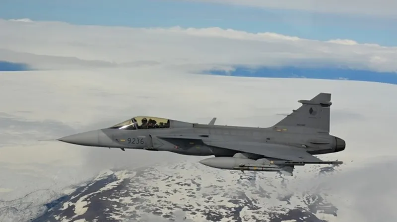 Cvičný let nad Islandem