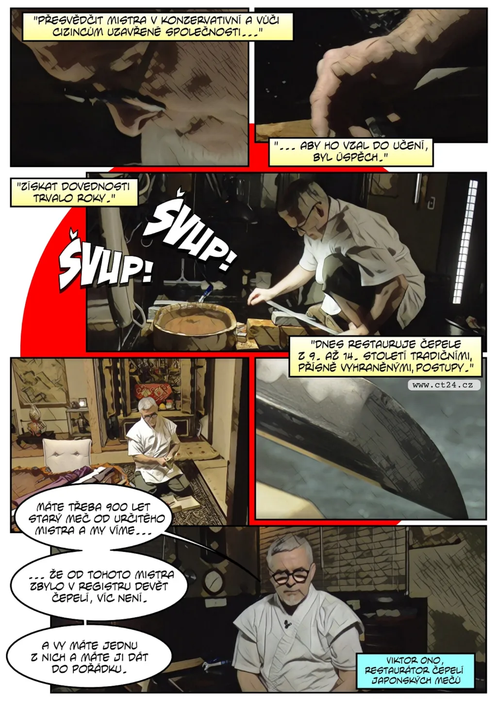 Český restaurátor samurajských mečů