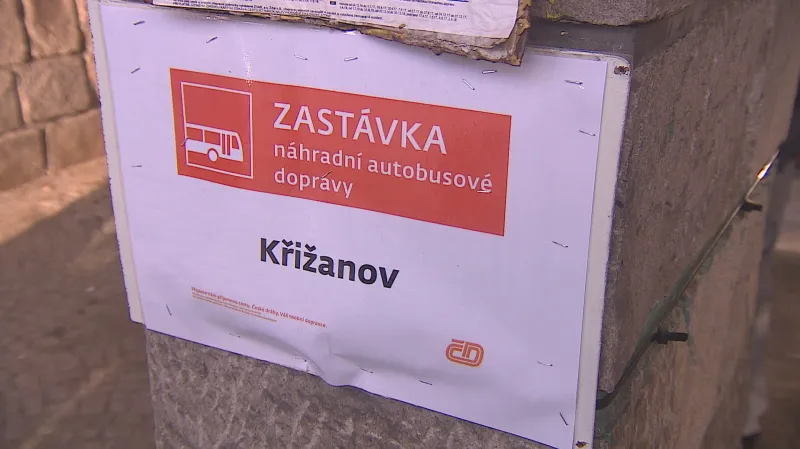 Výluková zastávka v Křižanově