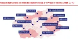 Nezaměstnanost ve Středočeském kraji a v Praze v lednu 2018