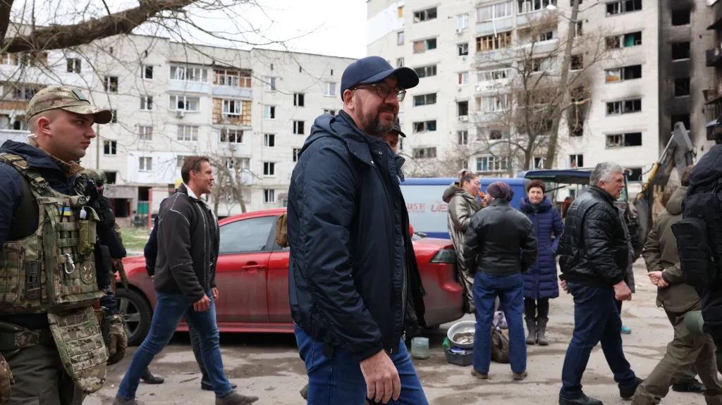 Charles Michel během návštěvy Kyjeva