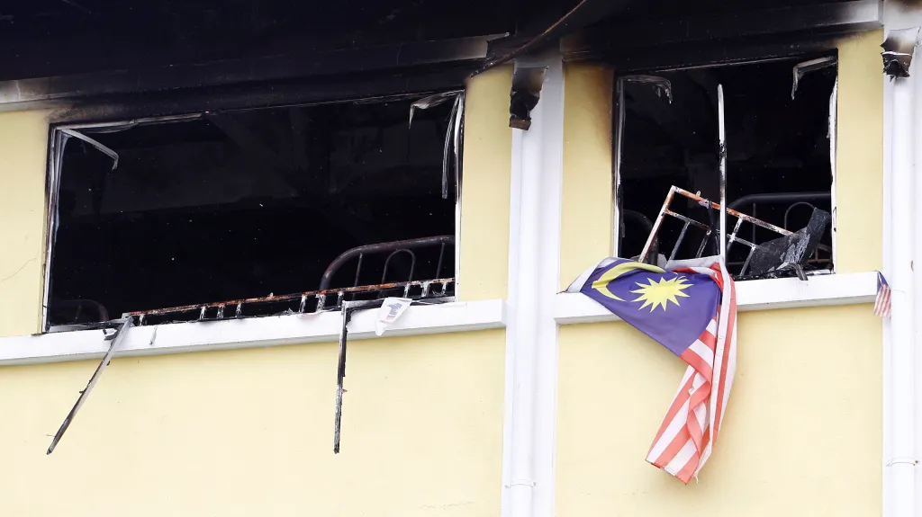 Požár náboženské školy v Malajsii