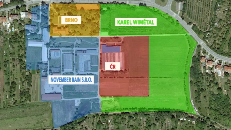 Rozdělení pozemků, které byly součástí zahradnické školy v Brně-Bohunicích