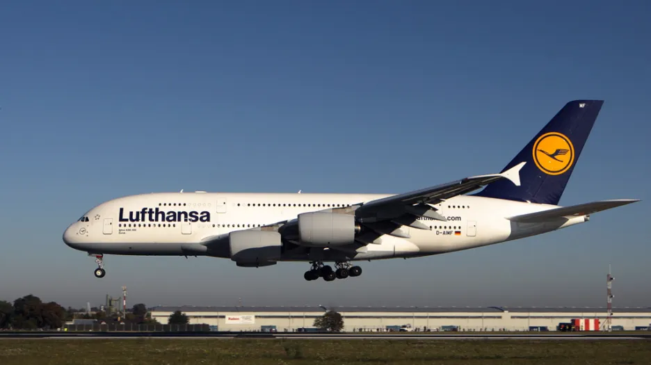 Airbus 380 společnosti Lufthansa