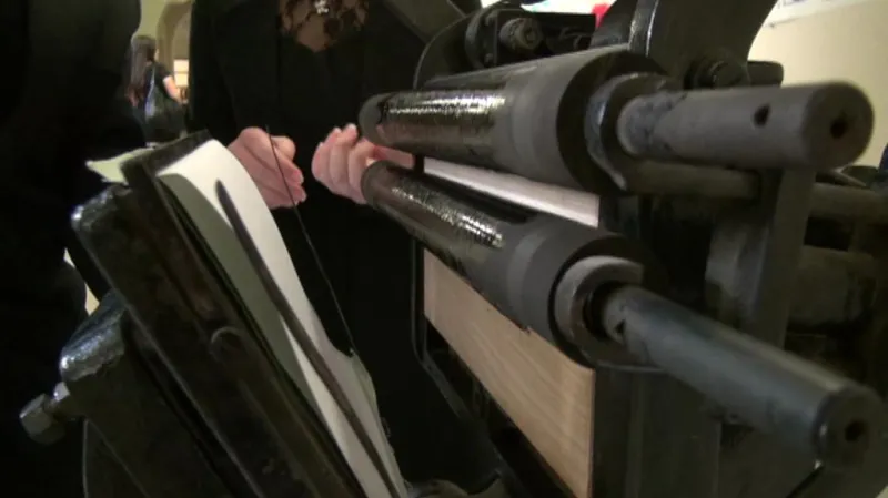 Rozmnožovací stroj používaný v roce 1989