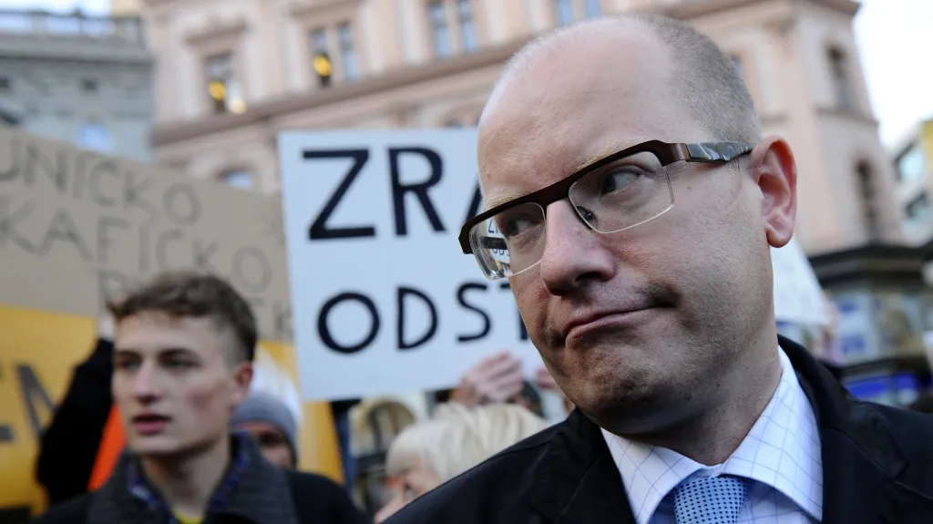 Demonstrace na podporu Bohuslava Sobotky v Brně