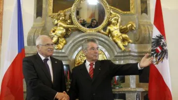 Václav Klaus a Heinz Fischer na setkání v Gerasu