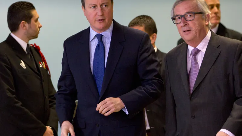 David Cameron a Jean-Claude Juncker