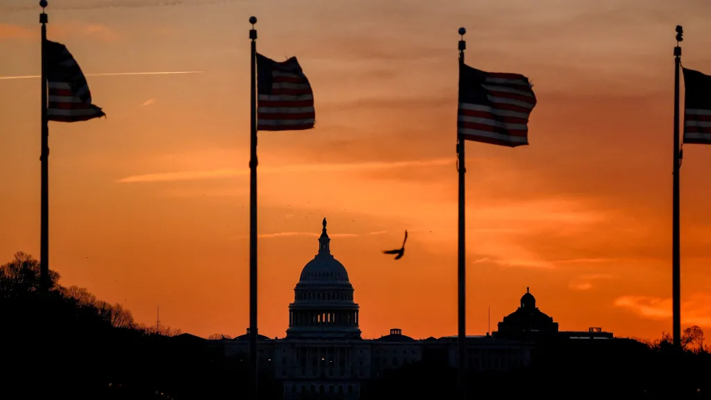 Pohled na sídlo Kapitolu v USA