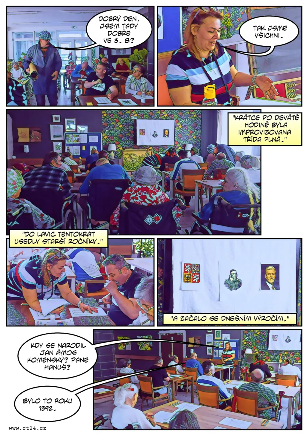 Z domova seniorů na den škola