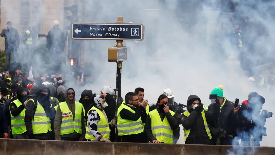 Demonstrace takzvaných žlutých vest v Paříži