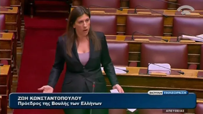 Předsedkyně řeckého parlamentu Zoe Konstantopuluová