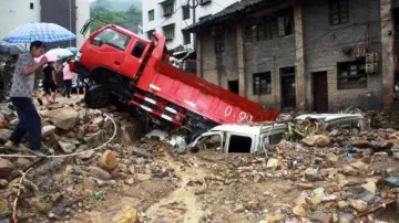 Následky záplav v Číně