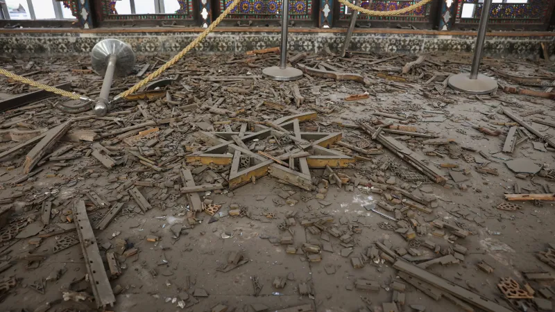 Golestánský palác v Teheránu poškozený během války Spojených států a Izraele s Íránem