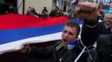 Proruští aktivisté v Simferopolu