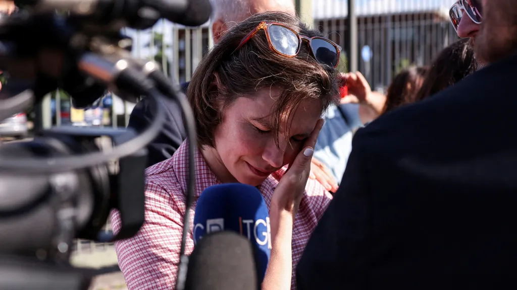 Amanda Knoxová po vyřčení verdiktu 5. 6. 2024