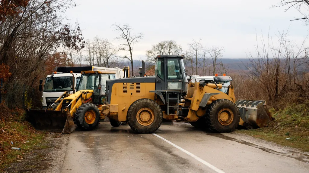 Protestní blokování silnic na severu Kosova