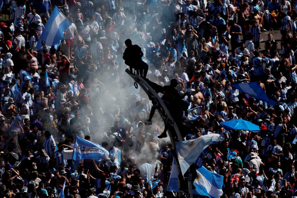 Oslavy argentinského vítězství