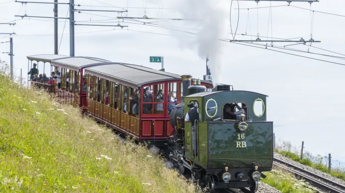 Historický vlak na Rigi