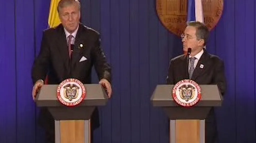 Mirek Topolánek a Álvaro Uribe